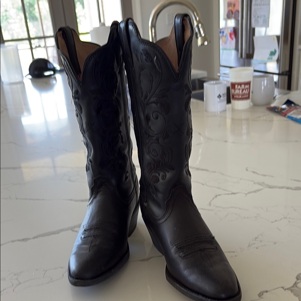 Twisted X Black Western Cowboy Boots Leather Classic